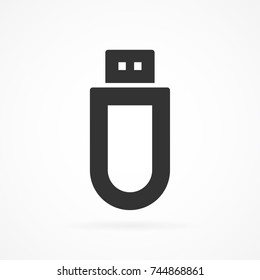 Vector icon USB flash drive 10 EPS