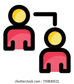 
Vector icon of user network
