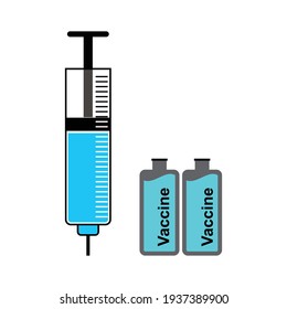 vector icon for vaccine injection
