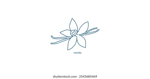 Icono de Vector de perfumes de vainilla con símbolo de olor natural