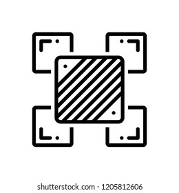 Vector icon for variance 