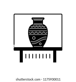 Vector icon for vase  exhibit