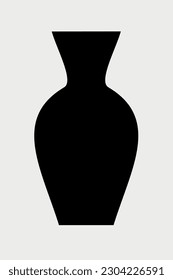 Icono vector del florero. Ilustración sobre fondo blanco aislado. Icono de objeto de arte