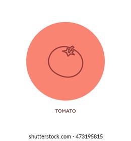 vector icon with vegetable. Tomato.