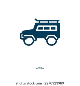  vector icon. , vehicle, car filled icons from flat africa concept. Isolated black glyph icon, vector illustration symbol element for web design and mobile apps