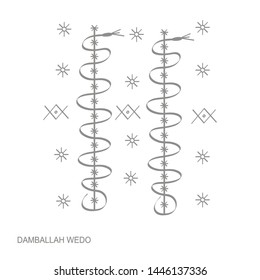 vector icon with veve vodoo symbol Damballah Weddo