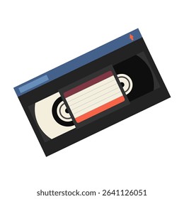 Vector Icon VHS video cassette. Flat Illustration