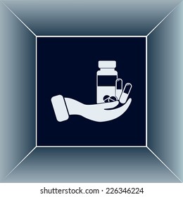 Vector icon Vial of medicine 