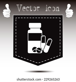 Vector icon Vial of medicine 
