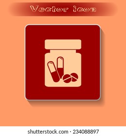 Vector icon Vial of medicine 