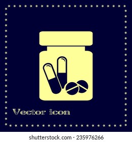 Vector icon Vial of medicine 