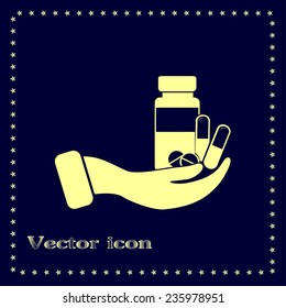 Vector icon Vial of medicine 