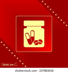 Vector icon Vial of medicine 