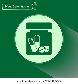 Vector icon Vial of medicine 