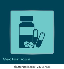 Vector icon Vial of medicine 