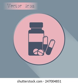 Vector icon Vial of medicine 