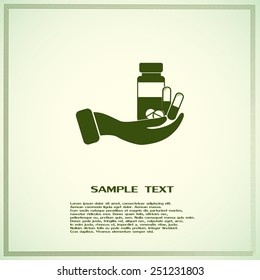 Vector icon Vial of medicine 