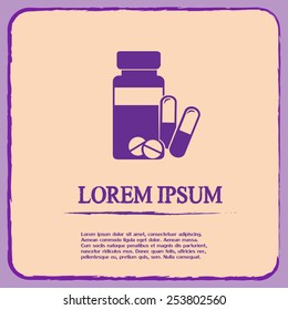 Vector icon Vial of medicine 