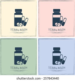 Vector icon Vial of medicine 