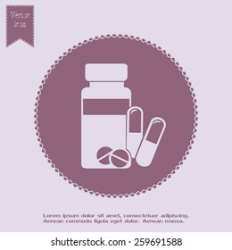 Vector icon Vial of medicine 