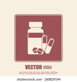 Vector icon Vial of medicine 