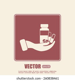 Vector icon Vial of medicine 