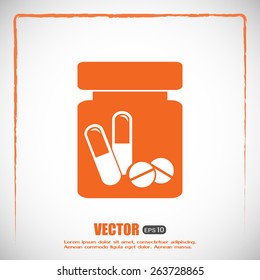 Vector icon Vial of medicine 
