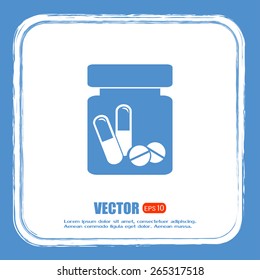 Vector icon Vial of medicine 