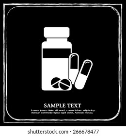 Vector icon Vial of medicine 