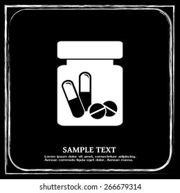 Vector icon Vial of medicine 
