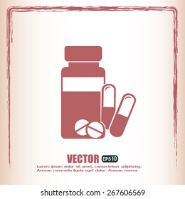 Vector icon Vial of medicine 