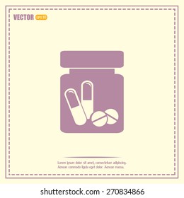 Vector icon Vial of medicine 