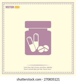 Vector icon Vial of medicine 