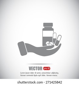 Vector icon Vial of medicine 