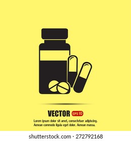 Vector icon Vial of medicine 
