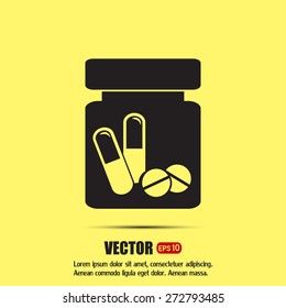 Vector icon Vial of medicine 