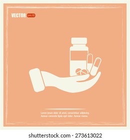 Vector icon Vial of medicine 