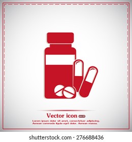 Vector icon Vial of medicine 