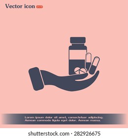 Vector icon Vial of medicine 