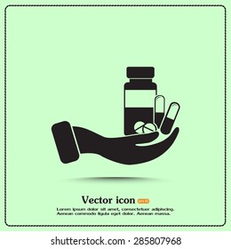 Vector icon Vial of medicine 