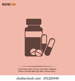 Vector icon Vial of medicine 