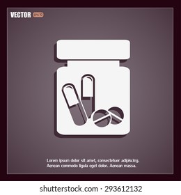 Vector icon Vial of medicine 