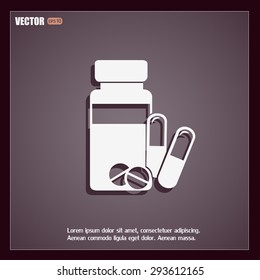 Vector icon Vial of medicine 