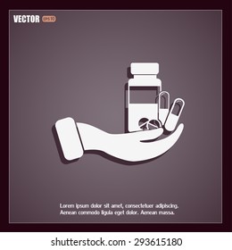 Vector icon Vial of medicine 