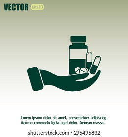 Vector icon Vial of medicine 