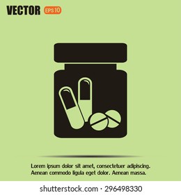 Vector icon Vial of medicine 
