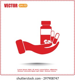 Vector icon Vial of medicine 
