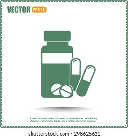 Vector icon Vial of medicine 