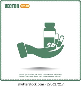 Vector icon Vial of medicine 