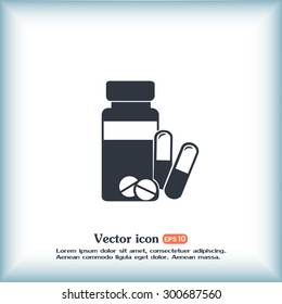 Vector icon Vial of medicine 